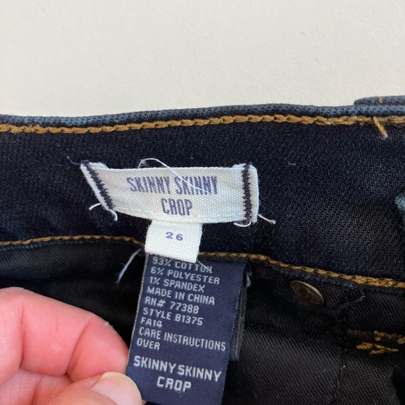 MADEWELL skinny skinny CROP dark BLUE denim JEANS w/stretch VERY NICE! - Picture 12 of 13